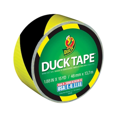 B & K Duck 1.88 in. W X 15 yd L Black/Yellow Stripe Duct Tape 283972